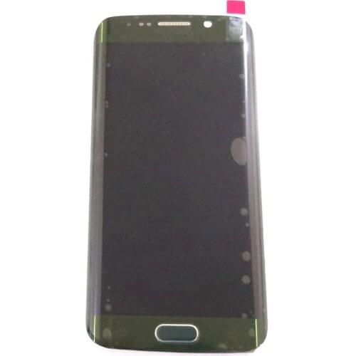Green Color For Samsung Galaxy S6 Edge SM-G925F G925F G925 Lcd Screen+display+Touch Glass Frame Assembly Replacement Amoled