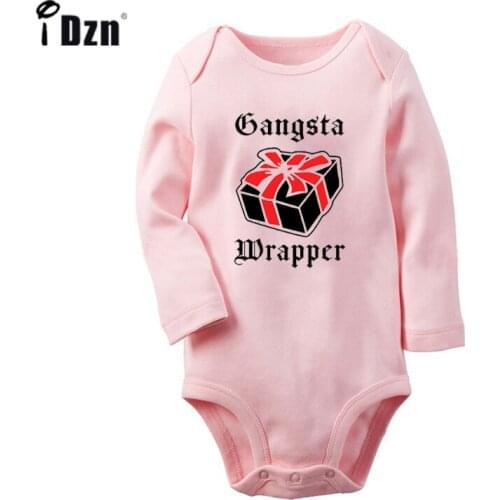 Gangster Wrapper I Hate Winter Design Newborn Baby Boys Girls Outfits Jumpsuit Print Infant Bodysuit Clothes 100% Cotton Sets
