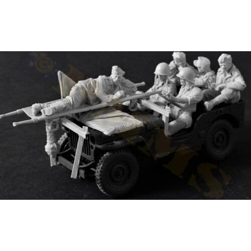 1:35 Resin Figure Model Kit Unassambled Unpainted //466 (6 figures & accessories)
