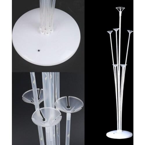 1 Set Balloon Column Base Warm White LED Table Holder Cup Stick Stand Support Fixing Holder Ballons Accessories