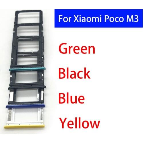 10Pcs/Lot, Sim Card Reader Holder Pins Tray Slot For Xiaomi Poco M3 Replacement Part