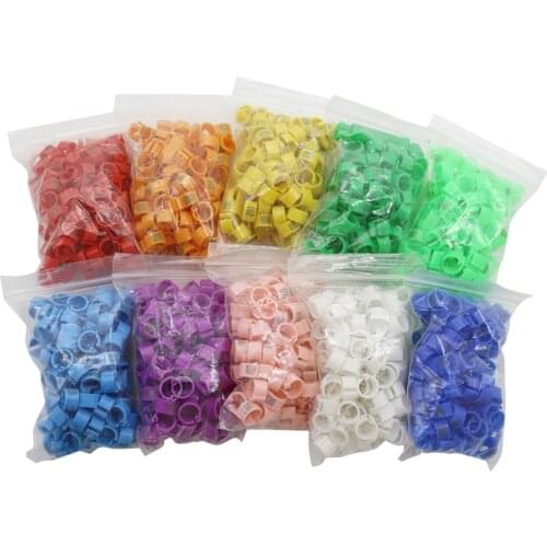 1000 Pcs Inner Diameter 8mm Digital Markup Bird Clip Ring Bird Identification Tool No.001-100 Pigeon Foot Rings Pet Supplies