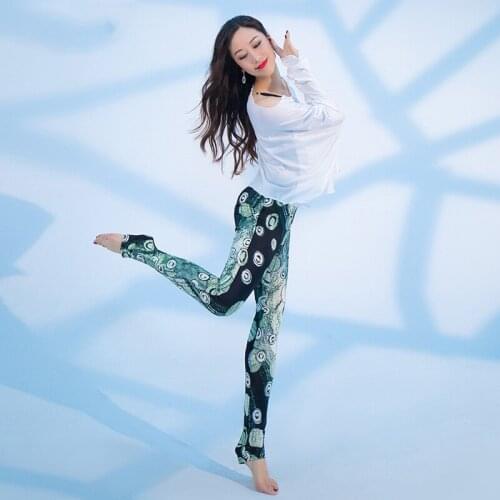 2020 new adult belly dance top + colorful jumpsuit practice suit suit sexy beginner performance suit