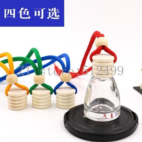 30pcs/lot 11ml Empty Triangle Women Perfume Bottle Clear Car Hanging Refillable Air Freshener Cosmetic Containers Essential Oil