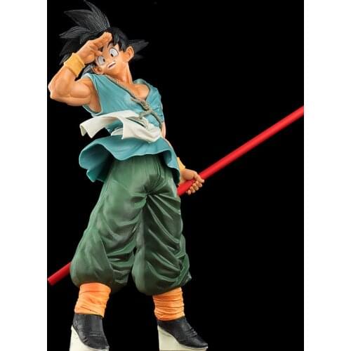 30cm Dragon Ball Super Goku Action Figure 10th Anniversary Goodbye Stick Goku Figura Model Decoration Gift