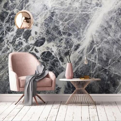 Milofi custom 3D wallpaper mural black marble pattern background wall living room bedroom decoration painting wallpaper