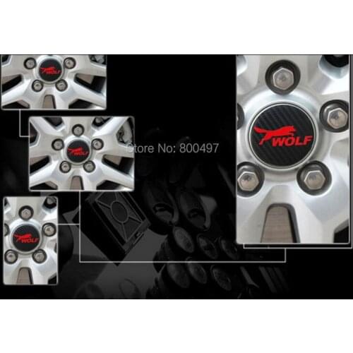 40 x Newest Car Wheel Hub Cover Wolf Decoration Sticker Car Accessories Decal for Ford Focus MK1 MK2 MK3 ST RS