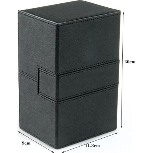 Large Size Black Card Case Deck Box Red Storage Box For Board Game Cards MTG/TCG/PKM/PTCG/YGO Yugioh Can Hold 200+ Cards