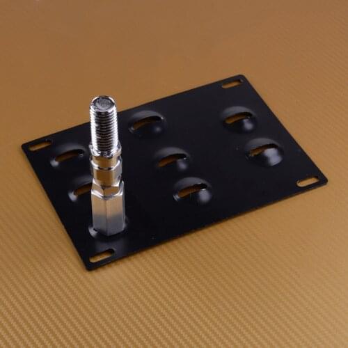 CITALL Black Metal Front Bumper Tow Hook License Plate Mounting Bracket Holder Fit for Mazda 3 6 CX5PY 2016 2017 2018 2019