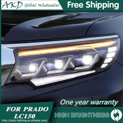 Headlights For Car Toyota Prado 2018-2020 LC150 DRL Head Lamp LED Bi Xenon Bulb Fog Lights Tuning Car Accessory