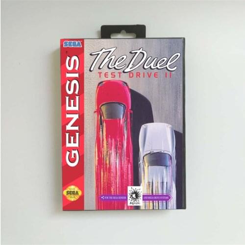 The Duel Test Drive II - USA Cover With Retail Box 16 Bit MD Game Card for Sega Megadrive Genesis Video Game Console