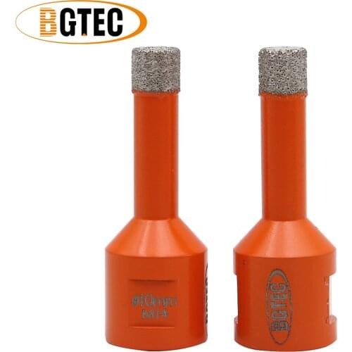 BGTEC 2pcs 10mm Vacuum Brazed diamond drilling bits M14 thread Drill core bits porcelain tile, granite, marble hole saw crown