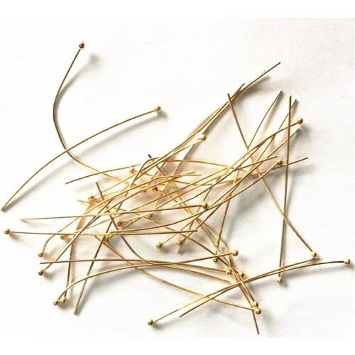 Round Ball Pins 500pcs/2000pcs 0.5*50mm DIY Jewelry Accessories Golden And Silver Color T-Pin Free Shipping