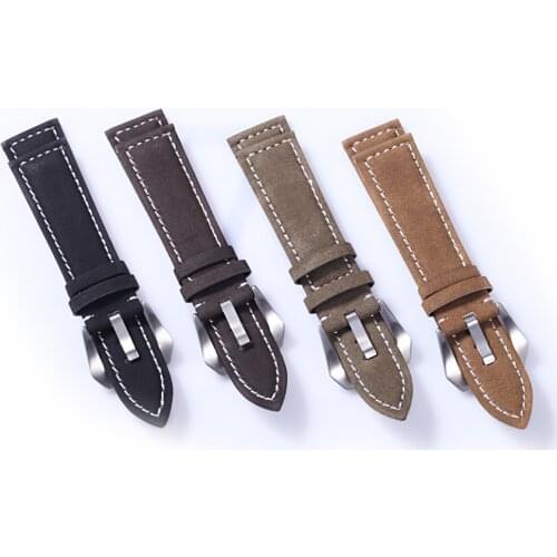 20mm 22mm Frosted Leather Strap For Samsung Galaxy 46mm \ Gear S3 Huawei 2 Watches Smart Replacement Strap Black Blue Red Brown