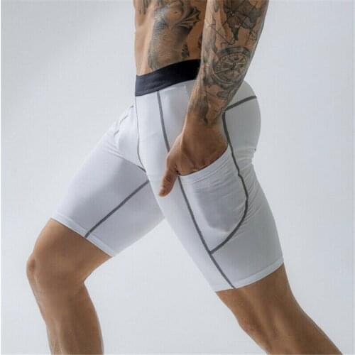 Mens Compression Soft Cool Dry Sport Tights Shorts for Running Workout Training
