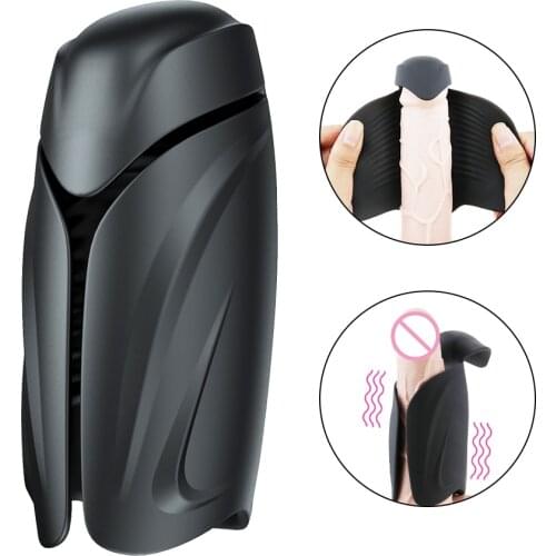 Tongue Licking Glans Vibrator For Men Masturbator Cup Adult Sex Toys For Male Penis Glans Stimulator Massager Stamina Trainer