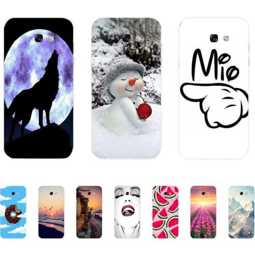 Soft Case For Silicone Back Cover For Cute Phone Cases Cover Bumper for Samsung Galaxy A7 A8 A9 2017 2018 A8 Plus 2018 A70 A80