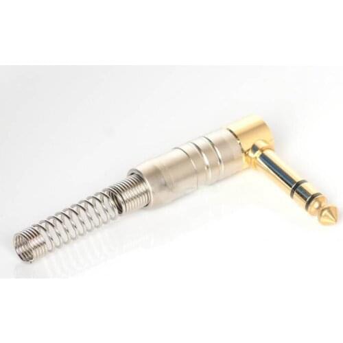 Wholesale 10pcs/lot 1/4" TS RIGHT ANGLE MONO PHONE PLUG CONNECTOR 6.3MM JACK-502