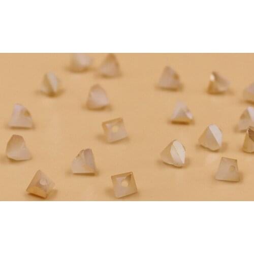 Wholesale 6mm 100pcs Triangle Austria Crystal Beads For Jewelry Making DIY Handmade Bracelet