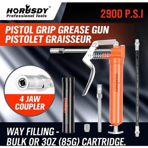 120CC Mini Grease Gun Pistol Grip One Handed Grease Greasing Lube Tool For Auto Repair Lubrication Vehicle Hand Tool Set