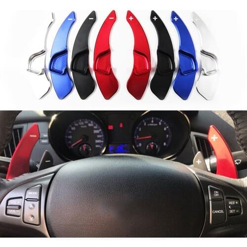 Car Aluminum Alloy Steering Wheel Shift Paddle Shifter Extension For Hyundai Genesis Coupe 2009-2011 Auto Car-styling Interior