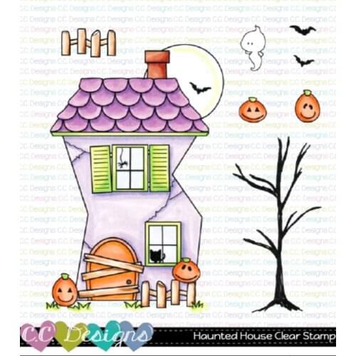 Halloween Haunted House Clear Stamp Dariy Scrapbooking Stencil For Decor Clear Stamp DIY Greeting Card Album Craft Handmade 2021