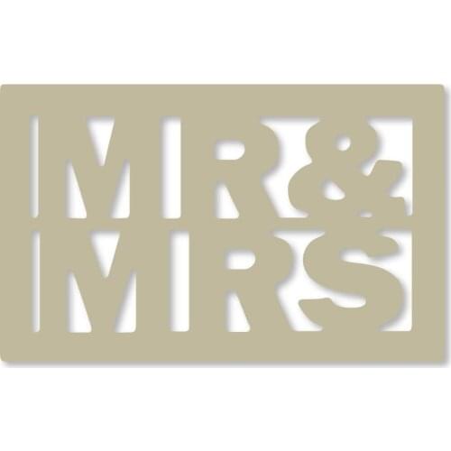 Letters Frame MR&MRS 5*8cm Metal Cutting Dies Stencil for Making DIY Scrapbooking Album Paper Card Handcrafts Embossing Template