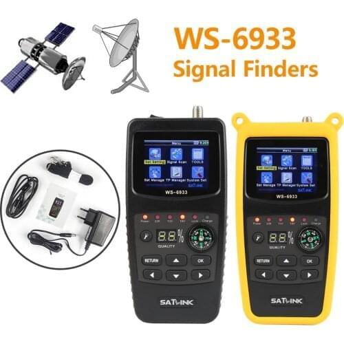 Satlink WS-6933 DVB-S2 FTA C&KU Band Satellite Finder Meter satlink 6933 WS6933 with 2.1 Inch LCD Display Portable