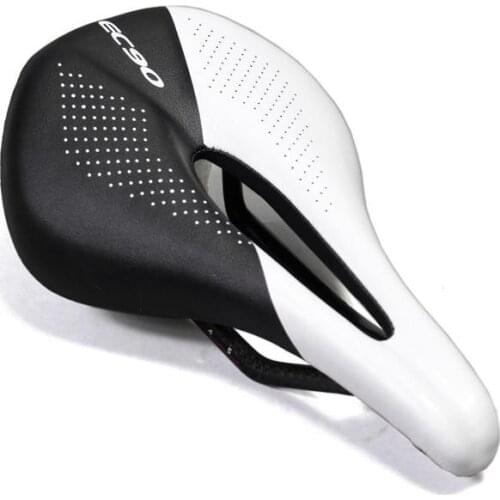 EC90 Carbon+Leather Bicycle Seat Saddle MTB Road Bike Saddles Mountain Bike Racing Saddle PU Breathable Soft Seat Cushion