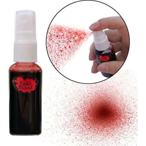 30ml Halloween Cos Ultra-Realistic Fake Blood Spray Party Makeup Zombie Vampire Teeth Hematopoietic Props Halloween Decoration