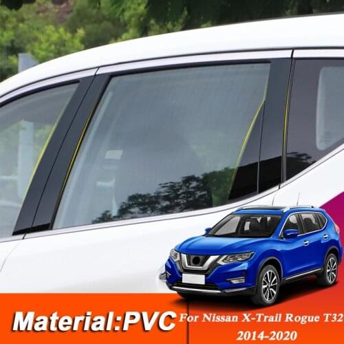Car Styling Stickers For Nissan X-Trail Rogue T32 2014-2020 Car Window Trim Sticker Middle Column Stickers External Accessories