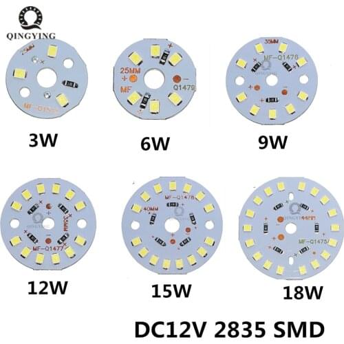 20-50pcs a Lot DC12V lamp Bead LED Bulb Lamp 3W 6W 9W 12W 15W 18W Brightness Light Board For led bulb led downlight