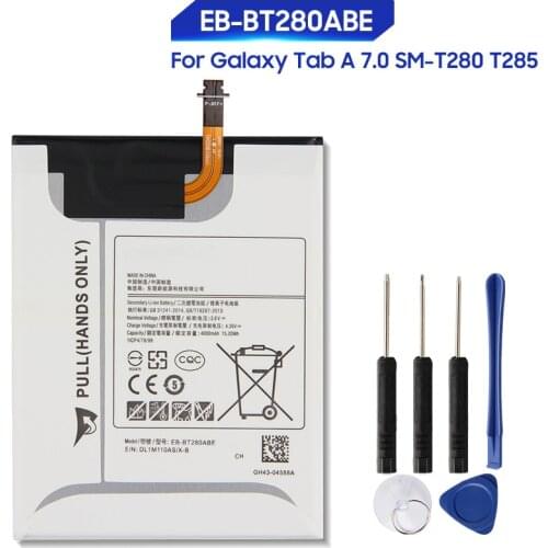Original Replacement Samsung Battery For Galaxy Tab A 7.0 SM-T280 T280 T285 Genuine Tablet Battery EB-BT280ABE 4000mAh