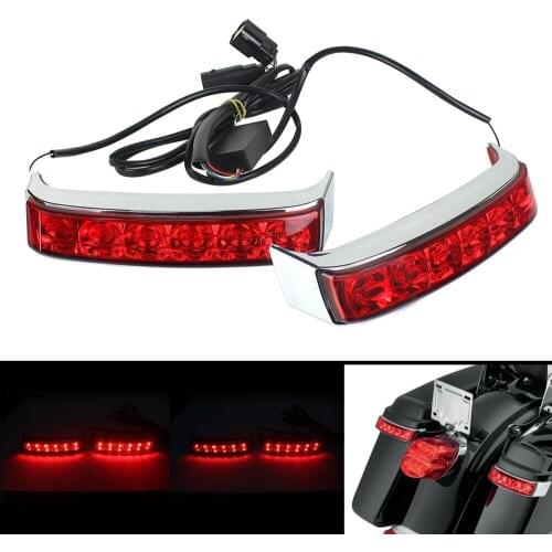 Motorcycle Parts Saddlebag Box Luggage Housing Tail Run Brake Turn Light Lamp LED Len For Street Glide