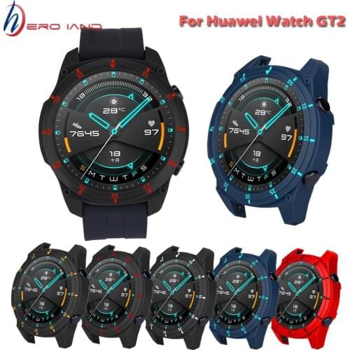 New Protective Cover Case For Huawei Watch GT2 46mm Smart Watch Protector Shell Edge TPU Protection Sleeve For Huawei GT 2