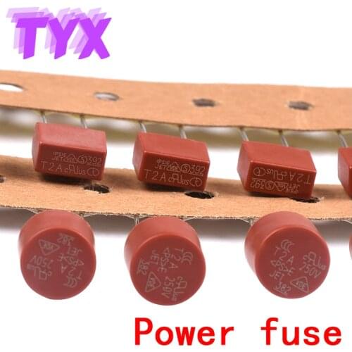 20PCS 392 Square 382 Round Fuse T0.5AT1AT2AT3.15AT4AT6.3A 250V TV Power Supply LCD Power Board Water Purifier Plastic Insurance