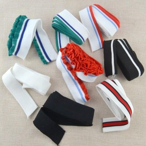 3Pcs Ribbed collar cuffs thread T-shirts round leader hemline closures round neck garment accessories fabric material Z1501