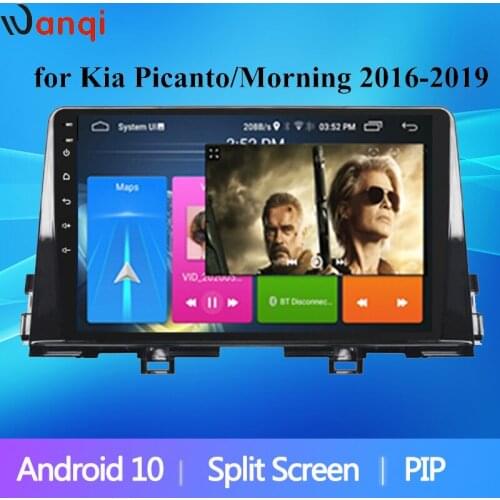 Autoradio 9 inch Android10 For KIA Morning Picanto 2016-2019 Split Screen GPS Navigation Bluetooth USB WIFI SWC Car Radio NO DVD