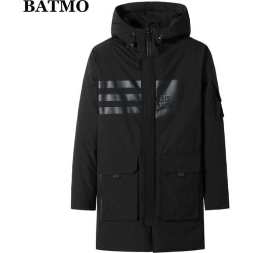 BATMO 2020 new arrival winter 90% white duck dwon hooded jackets men,warm thicked parkas coat,plus-size XL-8XL 8282