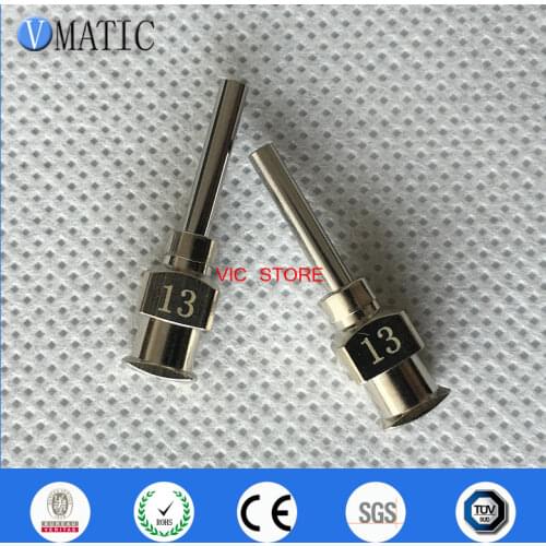 Free Shipping 0.5'' Length 13G All Metal Tips Blunt Stainless Steel 12Pcs Glue Dispensing Needles Syringe Needle Tips 1/2 Inch