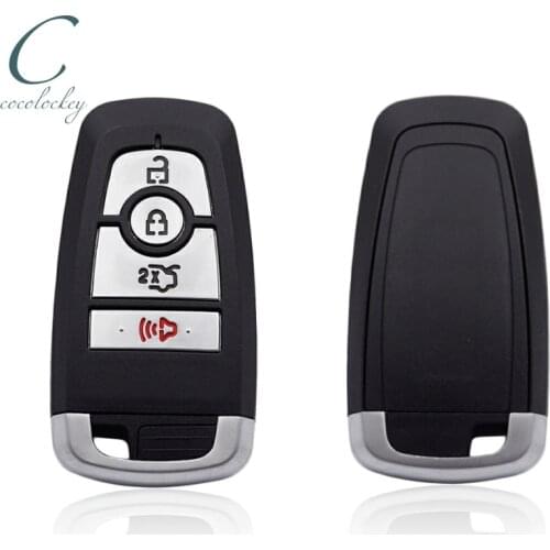 Cocolockey For 2017-2018 Ford Fusion Keyless Smart Key Remote Car Key Shell Replacement Case With Uncut Blade HU101 4Buttons