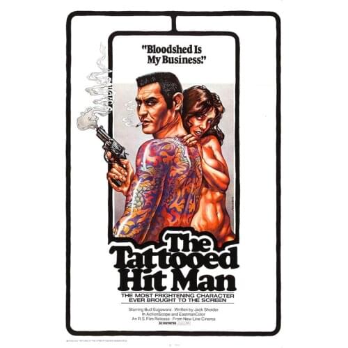 D0724 The Tattooed Hit Man Movie Silk Fabric Poster Art Decor Indoor Painting Gift