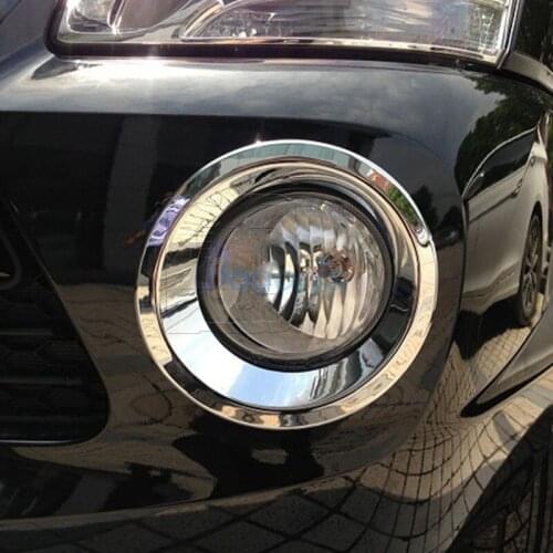 For Hyundai Tucson 2005-2012 2013 2014 Front Fog Lamp Cover Light Moulding Trim Foglight Frame Kits Strips Auto Accessories