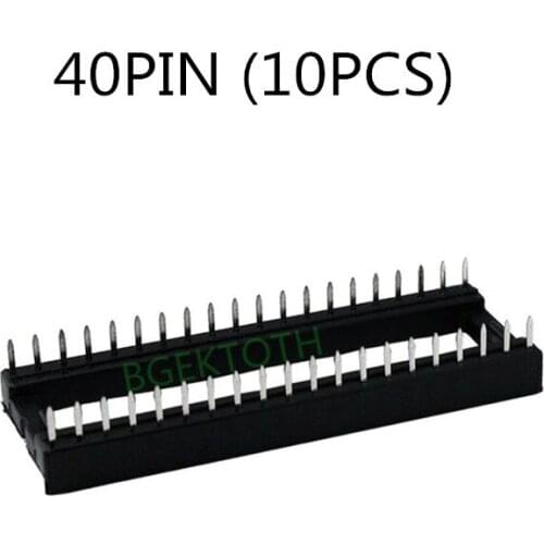 2.54mm Pitch Dual Row DIP IC Sockets Solder Type Adaptor 40 PIN Electronic Components Socket Adapter Connector