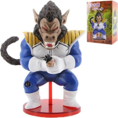 Dragon Ball Action Figure Vegeta Holding Goku Q Version Big Ape Anime Figurine Boxed Model Pvc Ornaments Toys Gifts