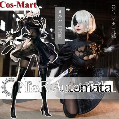 Hot Game NieR:Automata 2B Cosplay Costume Fashion Cute Balck Uniform Dress Unisex Activity Party Role Play Clothing Custom-Make