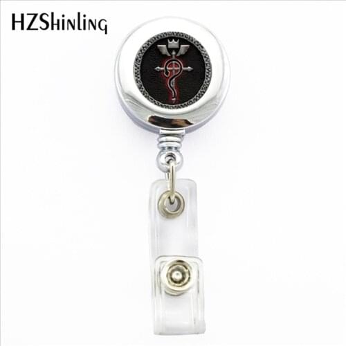 2017 New Full Metal Alchemist Symbol Badge Holder Alchemist Symbol ID Holder Doctor Bagde Reel ID Card Holder