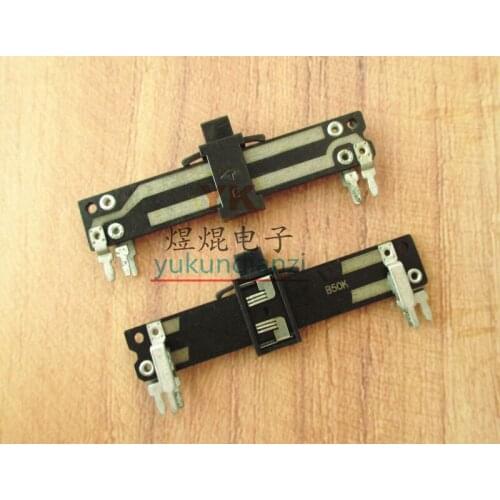 Total length 50MM handle height 4MM 50K B50K stereo channel straight slide potentiometer