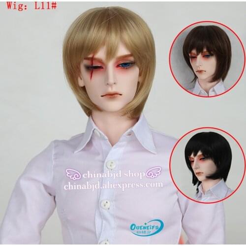 Wig For Doll BJD free shipping 9-10 inch 1/3 high-temperature wig man short Doll BJD Wig with bangs fashion type stylish hair