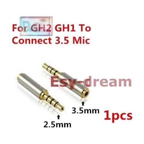 Pro Audio Adapter Head Connector 3.5-2.5 3.5mm-2.5mm 3.5 female to 2.5 male For Panasonic GH2 GH1 Fujifilm XE1 X-E1 Camera Mic